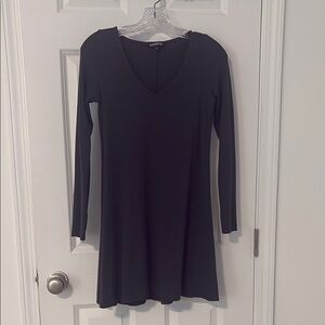 Charcoal Gray Long Sleeve Dress